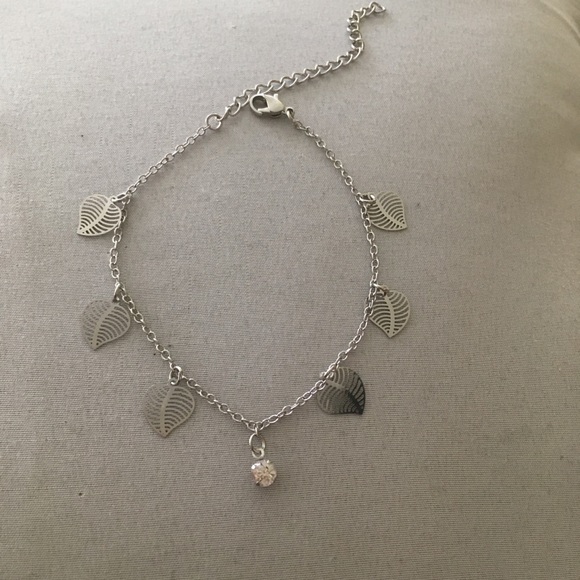 Silver Leaf Anklet - Picture 5 of 6